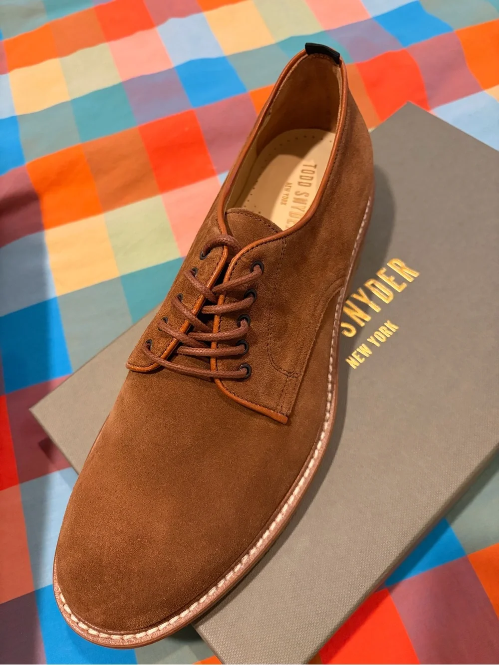 Todd Snyder Nomad Derby Shoe in Tobacco - Brand New in Box
